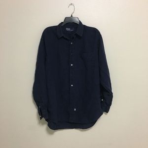 Polo Ralph Lauren Blue Linen Shirt